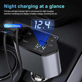 120W Retractable Car Charger
