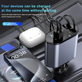 120W Retractable Car Charger
