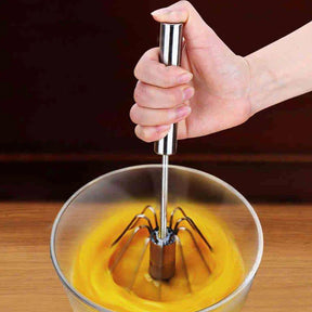 Automatic Hand Powered Egg Beater (304 Stainless Steel)